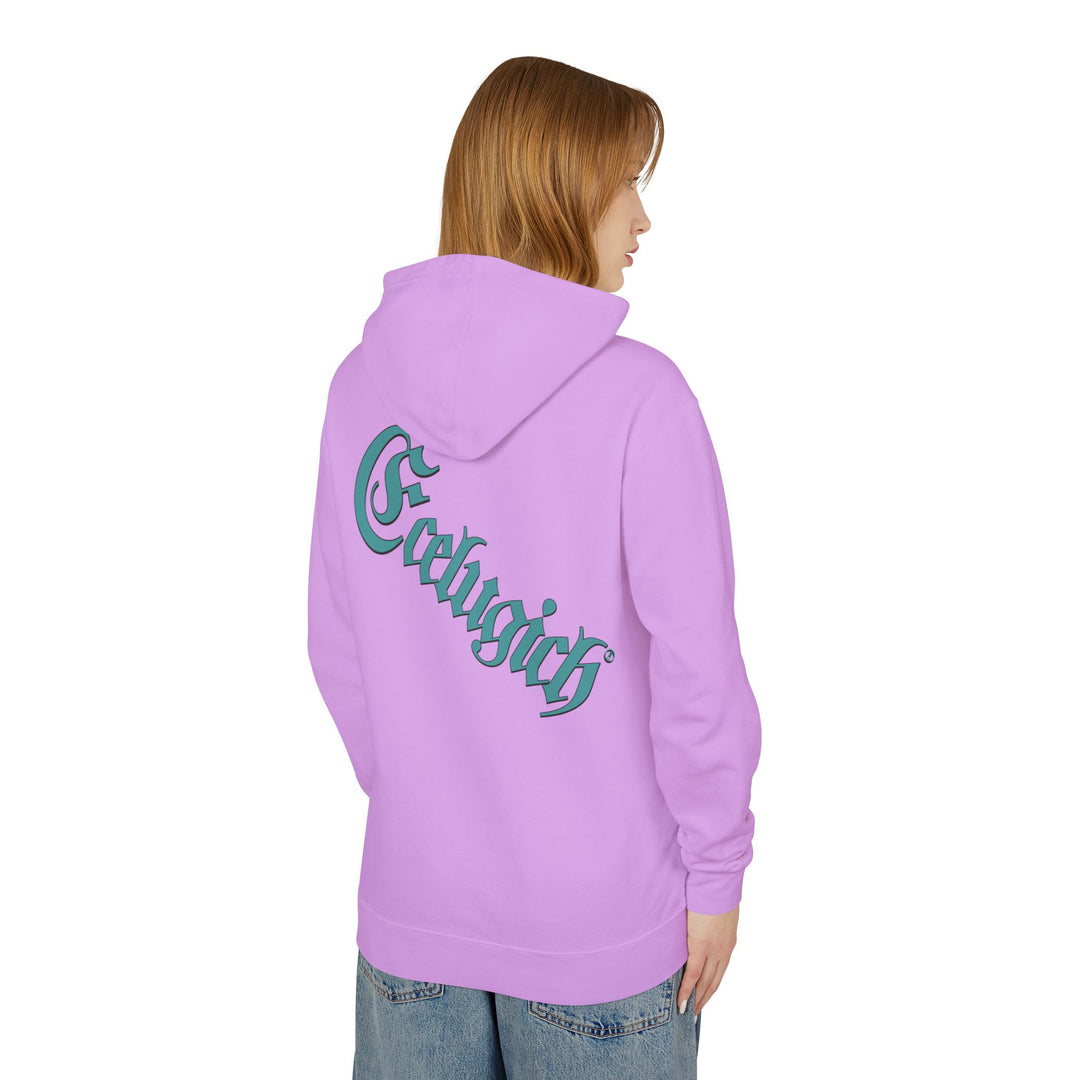 ECELUGICH® Walbaum Fraktur Cozy Unisex Lightweight Hooded Sweatshirt with Retro Typography