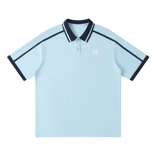 Unisex Contrast Piping Polo Shirt