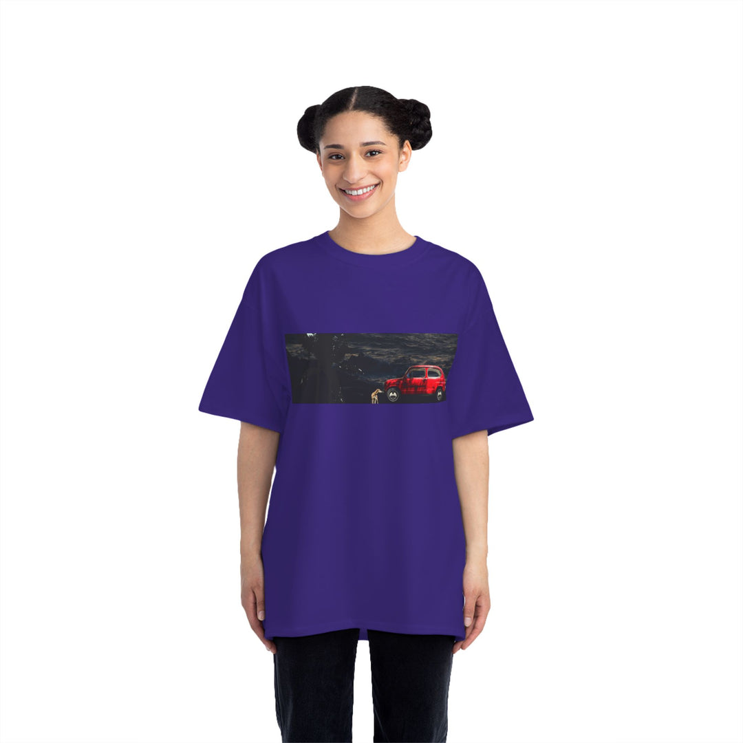 ECELUGICH® UNISEX OVERSIZE RED CAR TEE