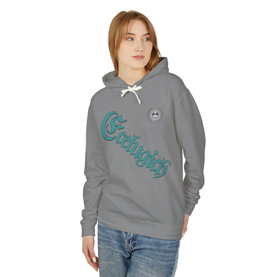 ECELUGICH® Walbaum Fraktur Cozy Unisex Lightweight Hooded Sweatshirt with Retro Typography