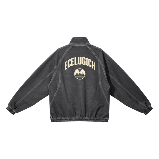 Unisex Vintage Wash Full Zip Mesh Jacket