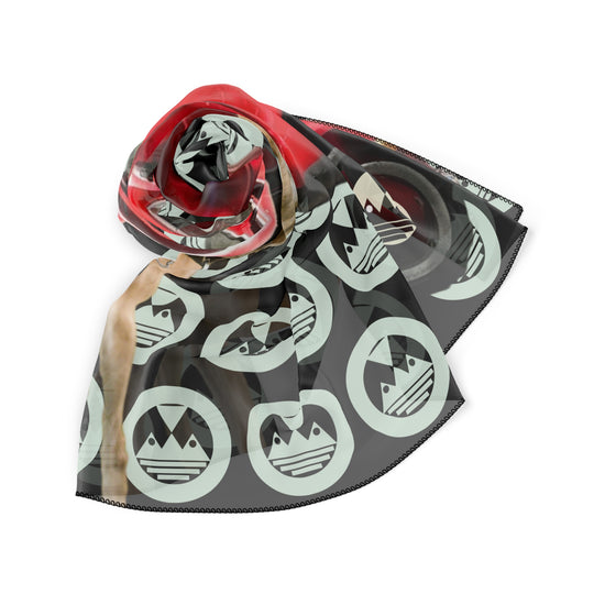 ECELUGICH® Poly Scarf Red Car and Dog