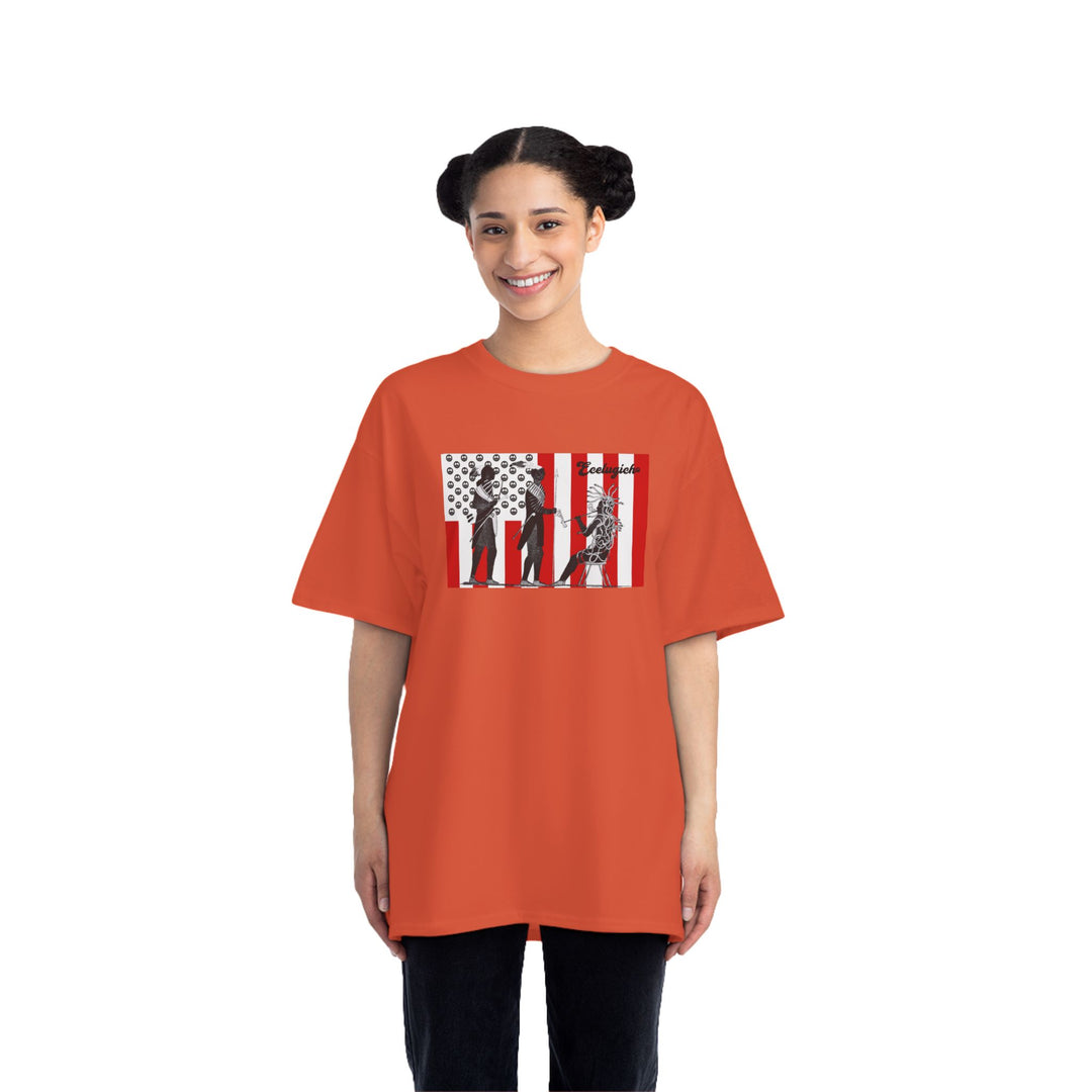 ECELUGICH® UNISEX OVERSIZE PEACE FLAG TEE SHIRT