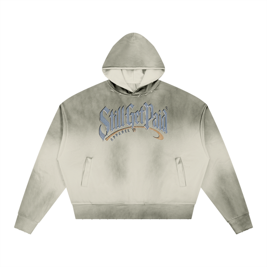 Unisex Sunfade Distressed Boxy Hoodie