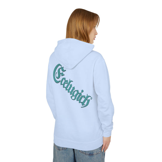ECELUGICH® Walbaum Fraktur Cozy Unisex Lightweight Hooded Sweatshirt with Retro Typography