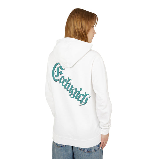 ECELUGICH® Walbaum Fraktur Cozy Unisex Lightweight Hooded Sweatshirt with Retro Typography