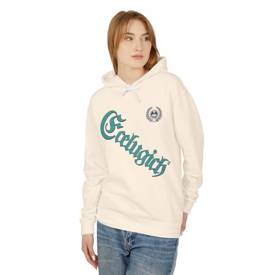 ECELUGICH® Walbaum Fraktur Cozy Unisex Lightweight Hooded Sweatshirt with Retro Typography
