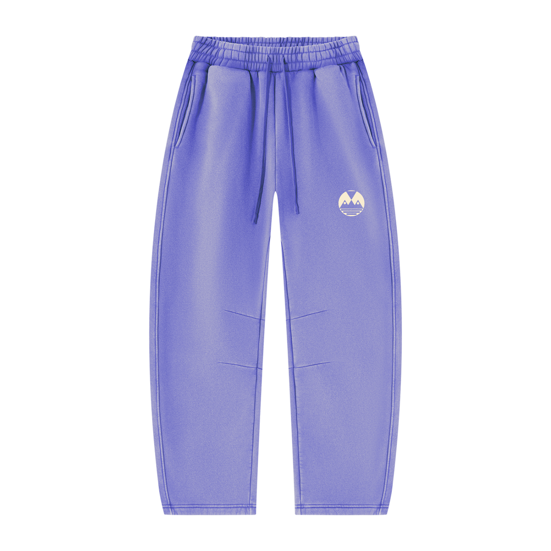 Unisex Vintage Wash Barrel Leg Fleece Sweatpants