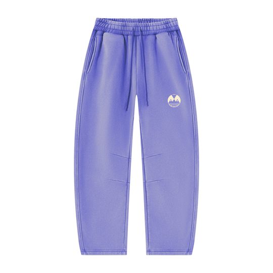 Unisex Vintage Wash Barrel Leg Fleece Sweatpants