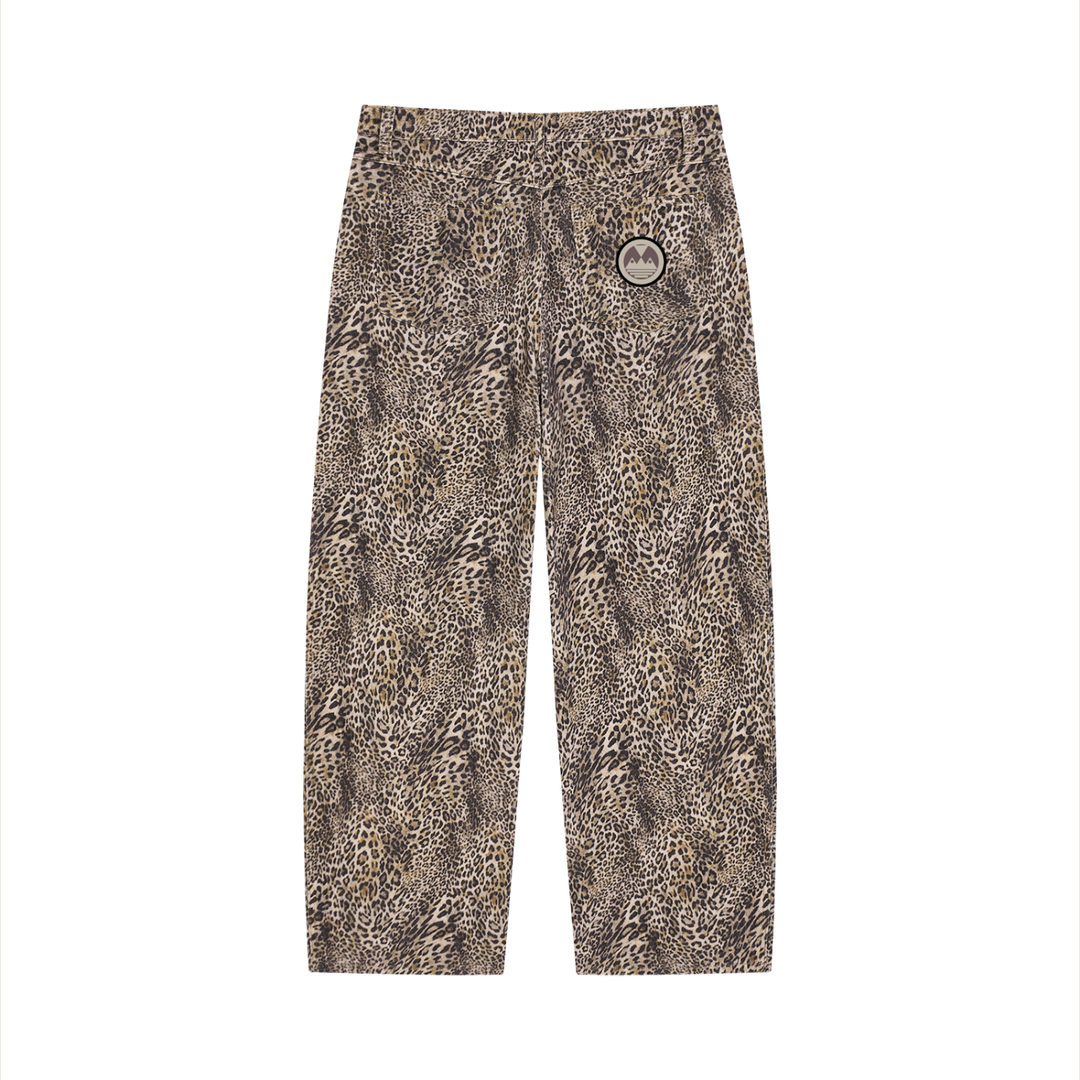Unisex Vintage Wash Leopard Wide Leg Palazzo Albricci Perebrini Jeans