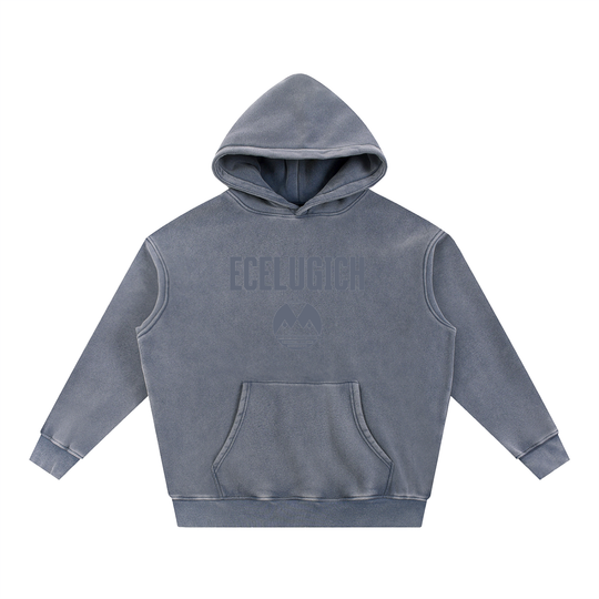 Snow Wash Fleece Oversize Hoodie