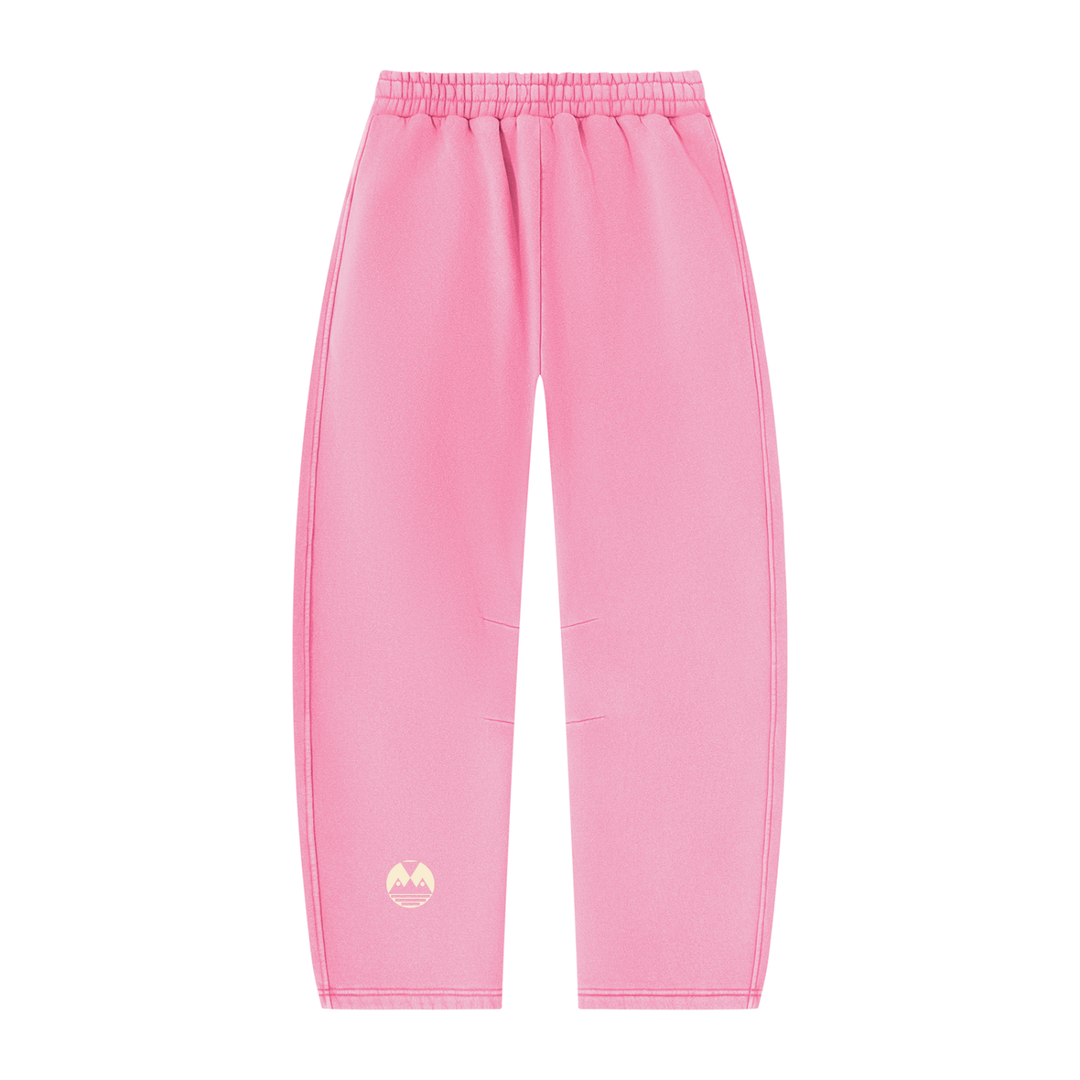 Unisex Vintage Wash Barrel Leg Fleece Sweatpants