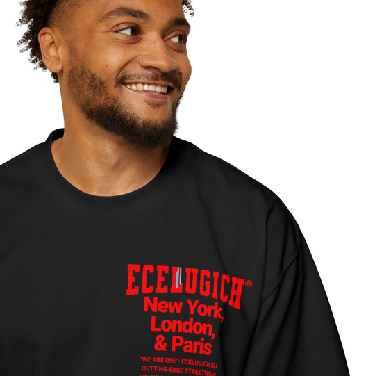ECELUGICH® Men's Heavy Oversized Tee