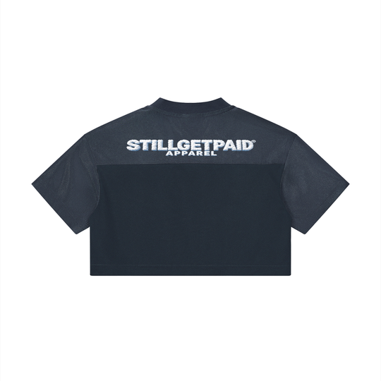 Women’s Cropped Paneled V-Neck Cloud Jersey