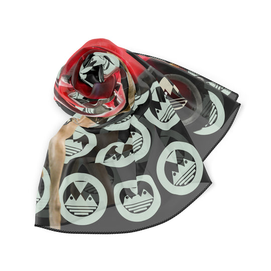 ECELUGICH® Poly Scarf Red Car and Dog