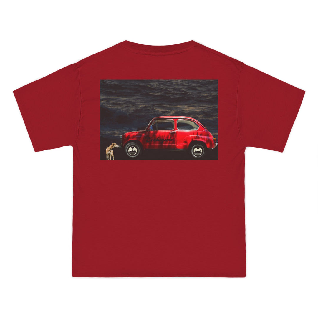 ECELUGICH® UNISEX OVERSIZE RED CAR TEE