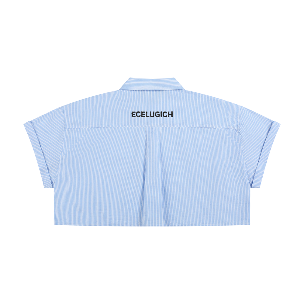 Women’s Striped Boxy Cropped Palazzo Albricci Perebrini Shirt