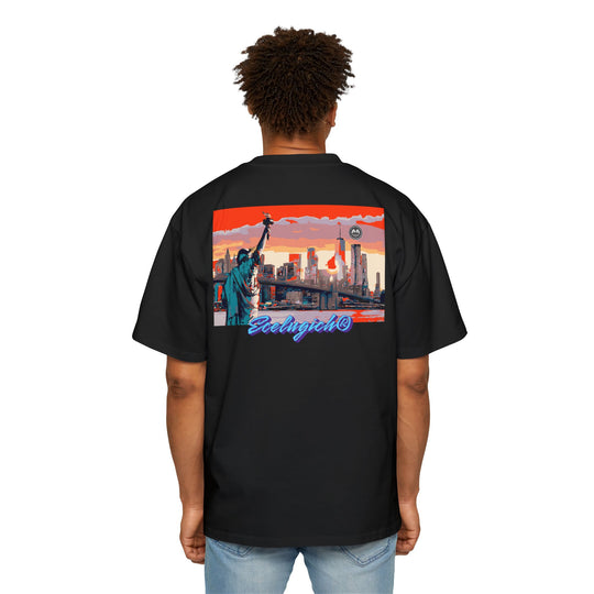 ECELUGICH® Men's Heavy Oversized Tee