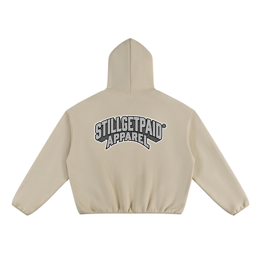 Unisex Boxy Piping Fleece Hoodie