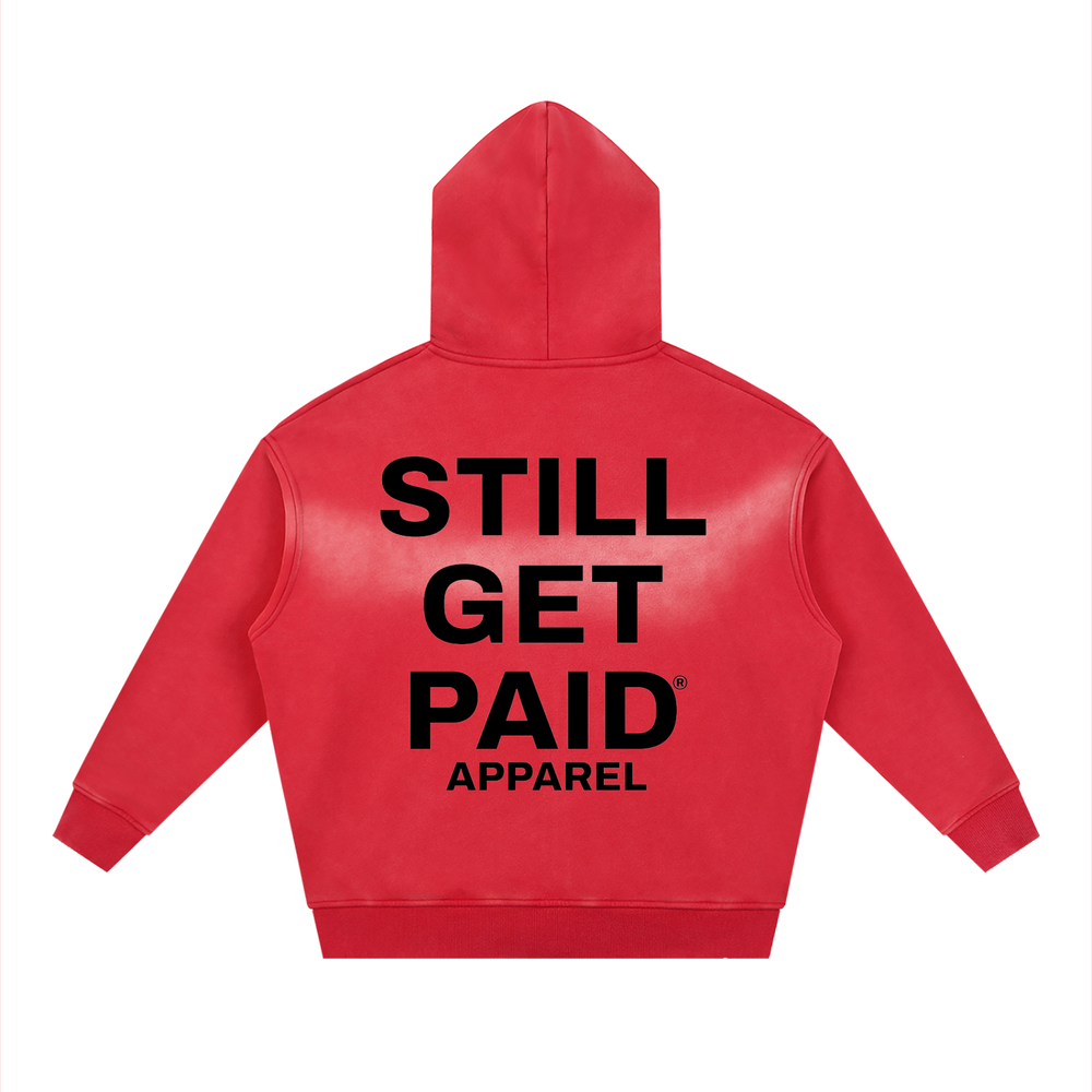 Sunfade Two-way Zipper Boxy Stacked Fleece Hoodie