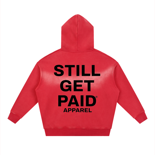 Sunfade Two-way Zipper Boxy Stacked Fleece Hoodie