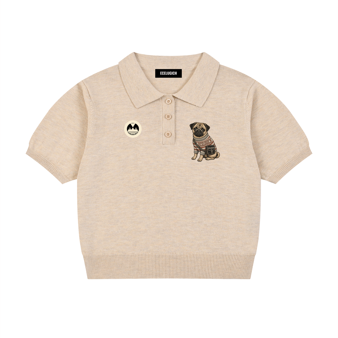 Women’s Knit Cotton Polo Shirt