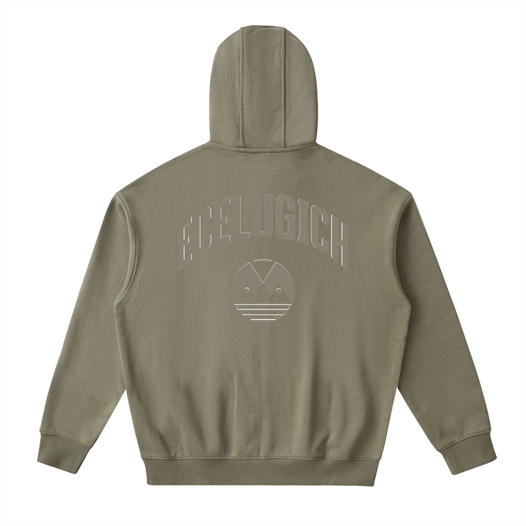 Drop-Shoulder Zip Up Hoodie