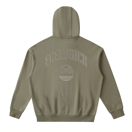 Drop-Shoulder Zip Up Hoodie