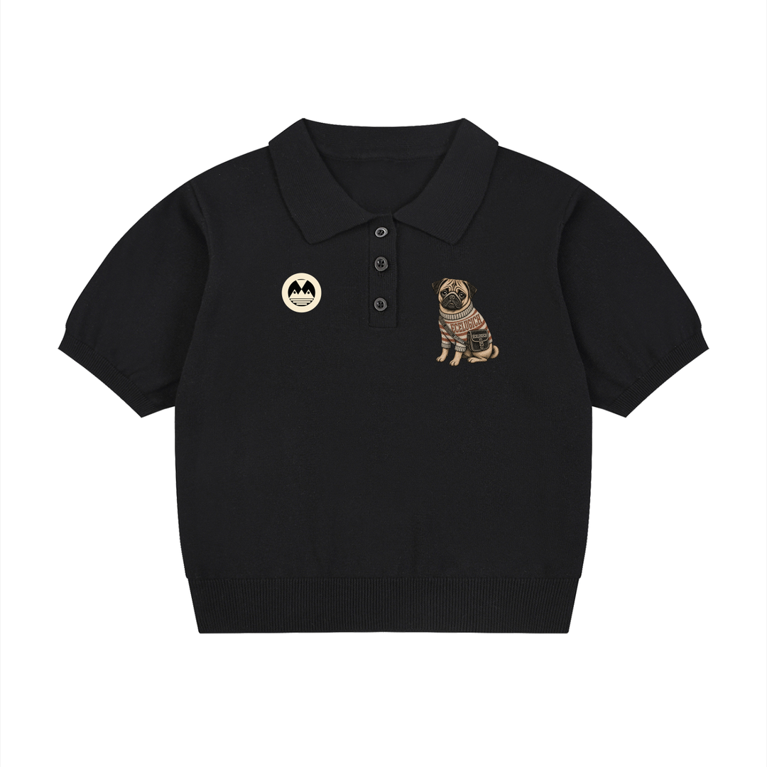 Women’s Knit Cotton Polo Shirt