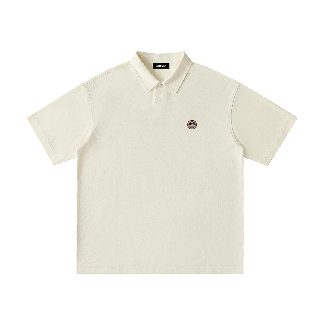 Loose Cotton Short-Sleeve Palazzo Albricci Perebrini Polo Shirt