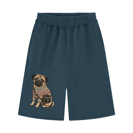 Unisex Raw Edge Fleece Shorts