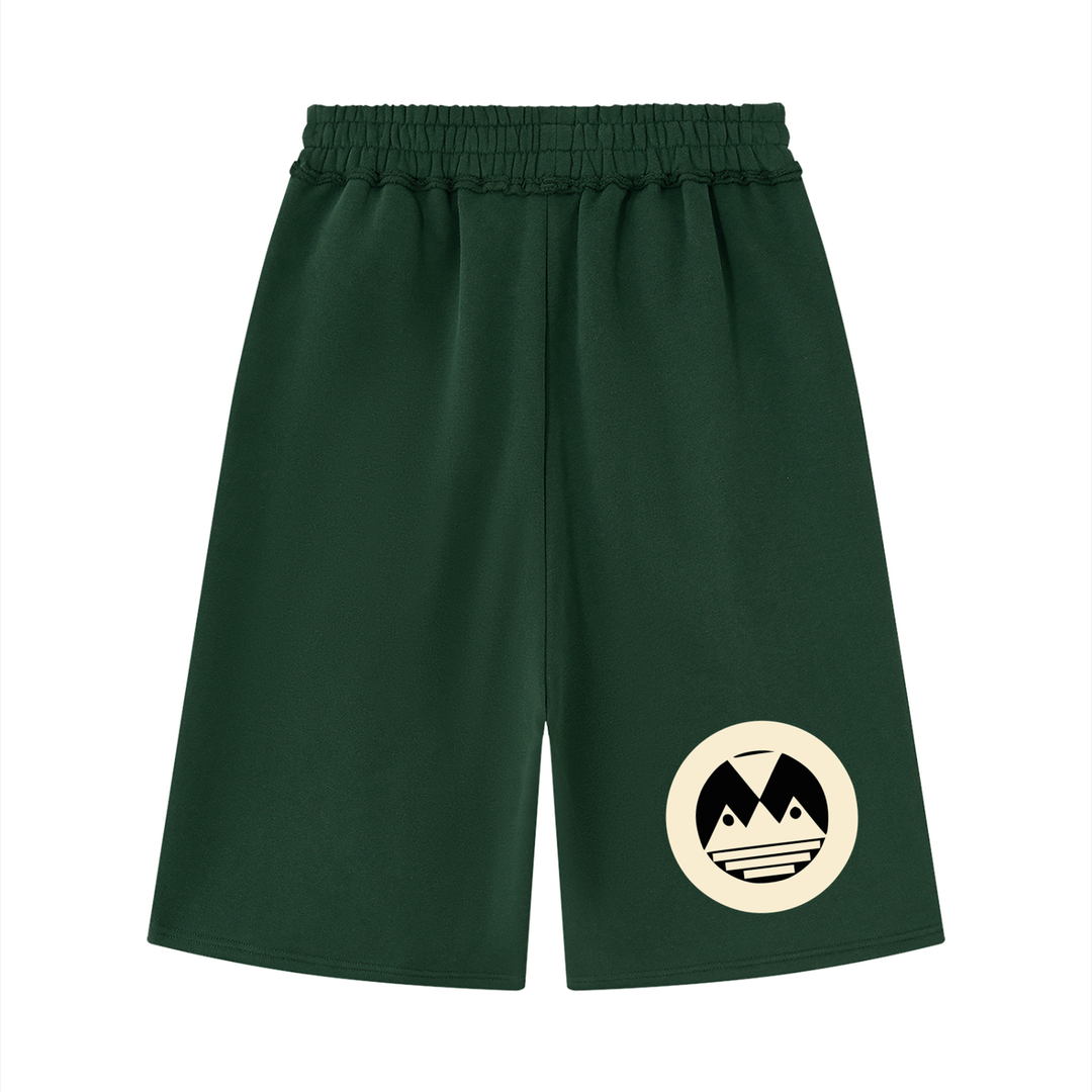 Unisex Raw Edge Fleece Shorts