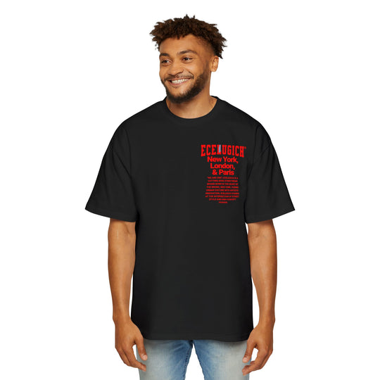 ECELUGICH® Men's Heavy Oversized Tee