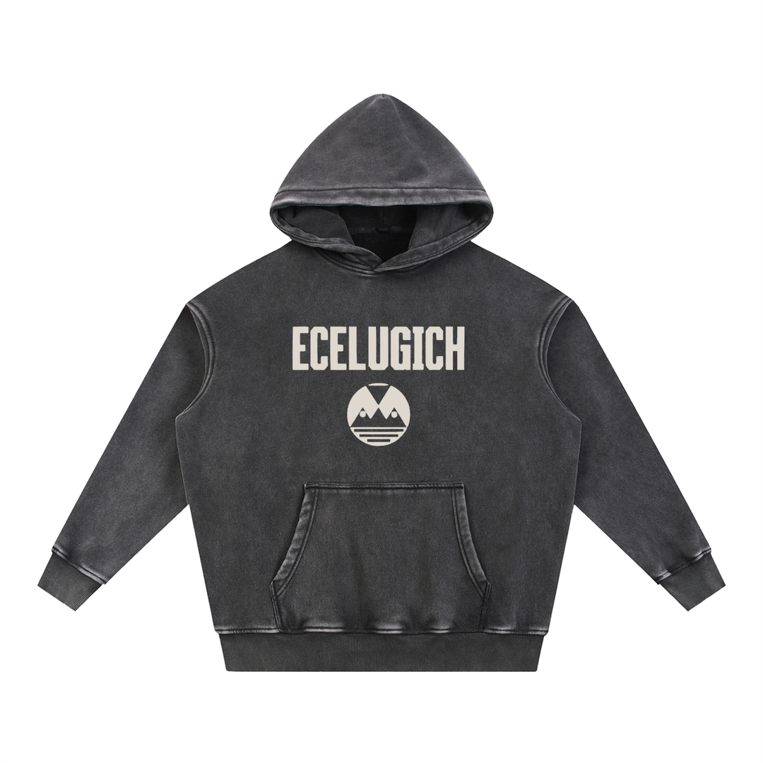 Snow Wash Fleece Oversize Hoodie