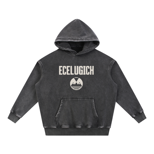 Snow Wash Fleece Oversize Hoodie