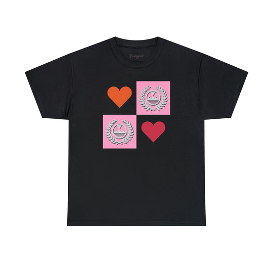 ECELUGICH Unisex Heavy Cotton Tee Box Hearts