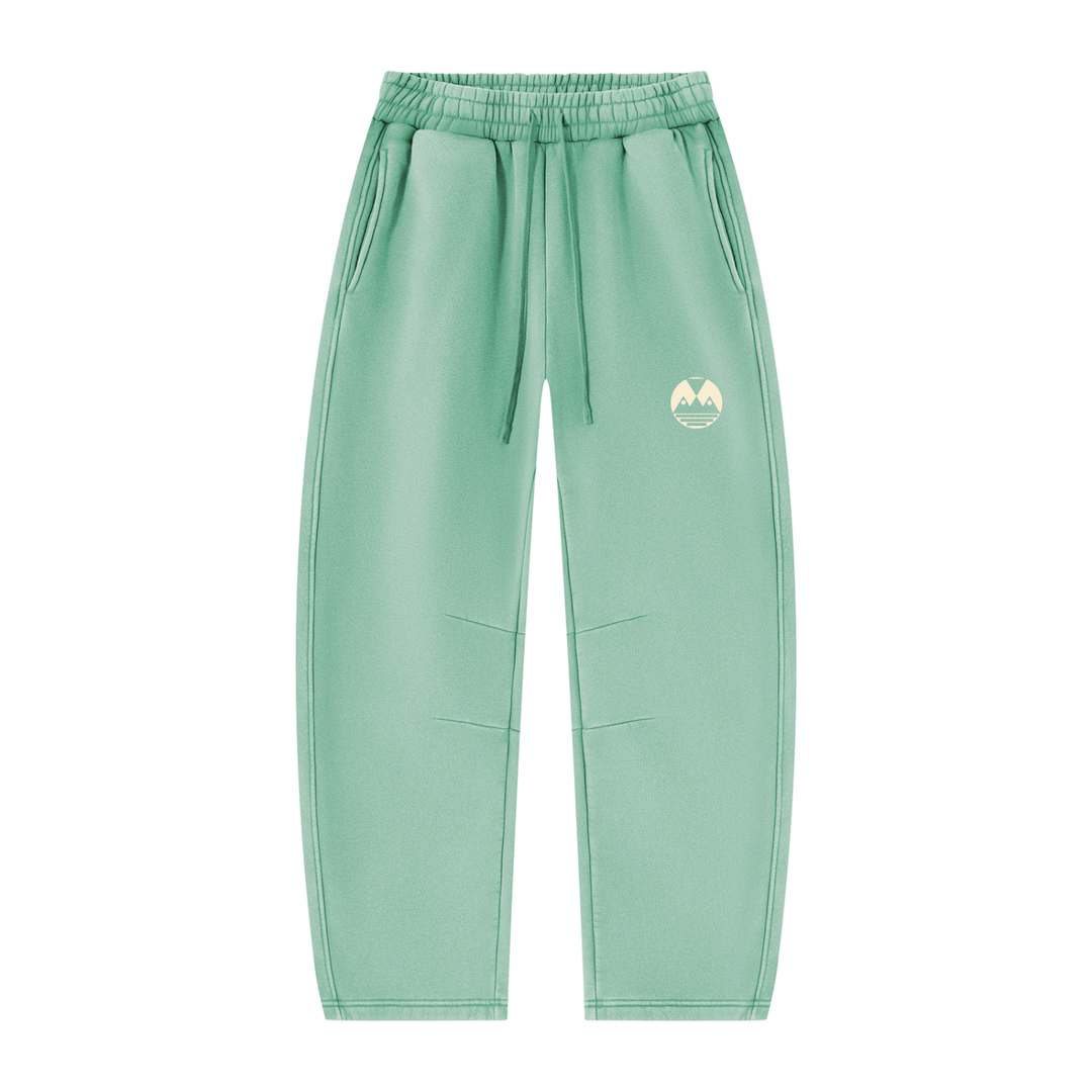 Unisex Vintage Wash Barrel Leg Fleece Sweatpants