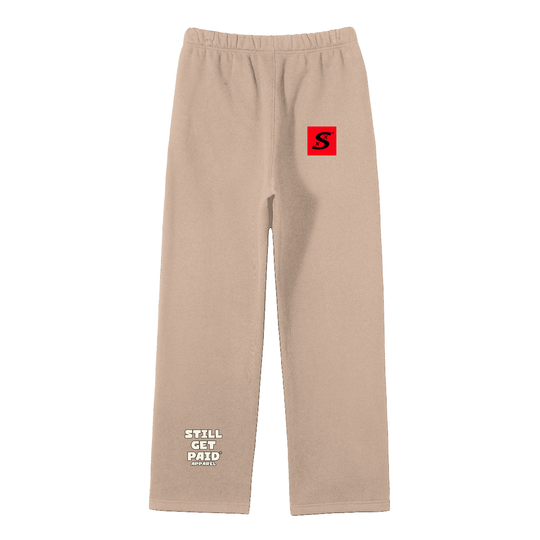Unisex Solid Color Fleece Straight Leg Pants