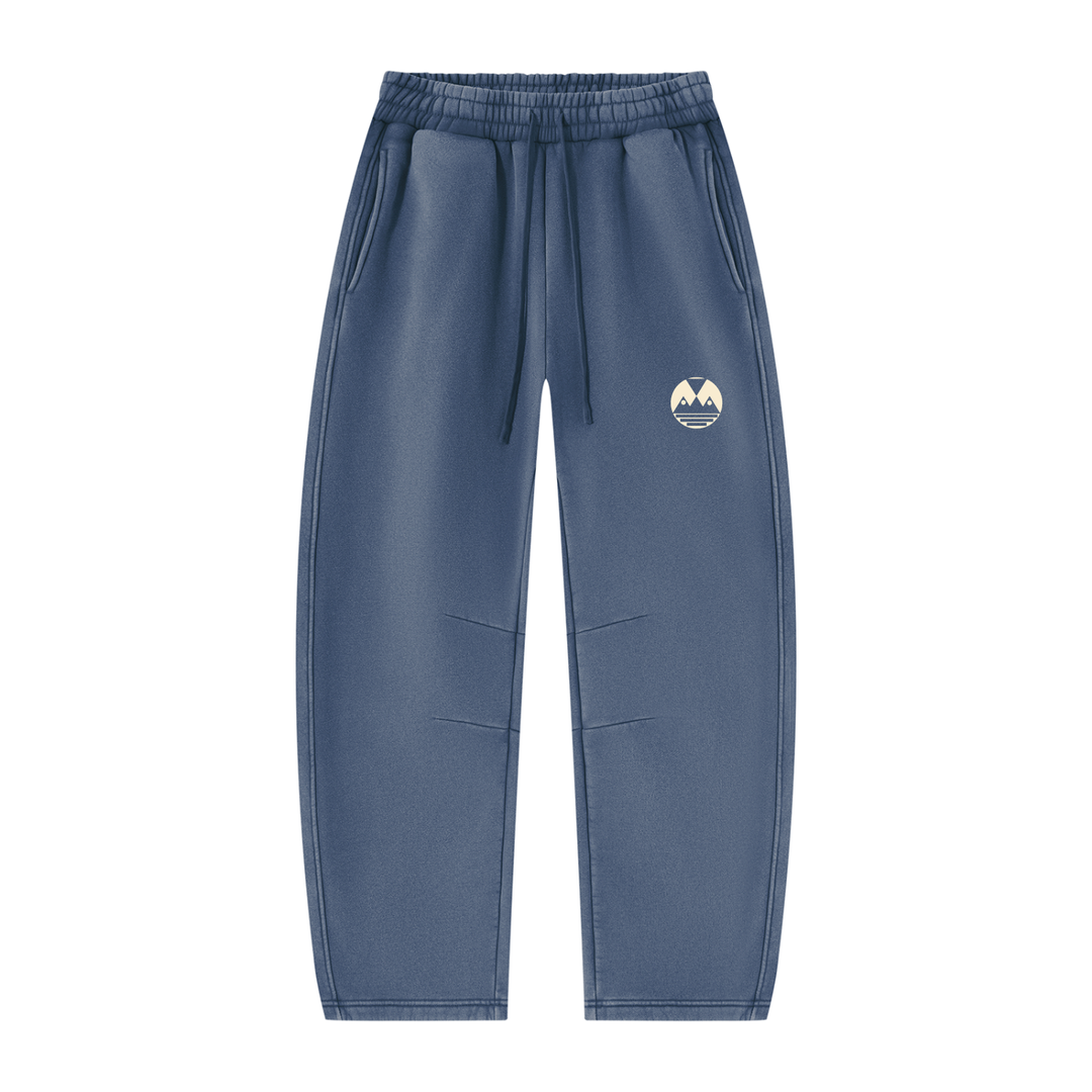 Unisex Vintage Wash Barrel Leg Fleece Sweatpants