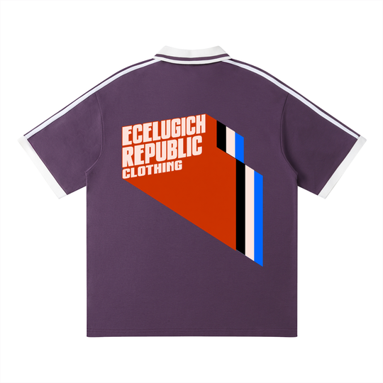 Unisex Contrast Piping Polo Shirt