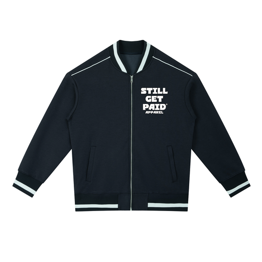 Contrast Piping Zip Bomber Jacket