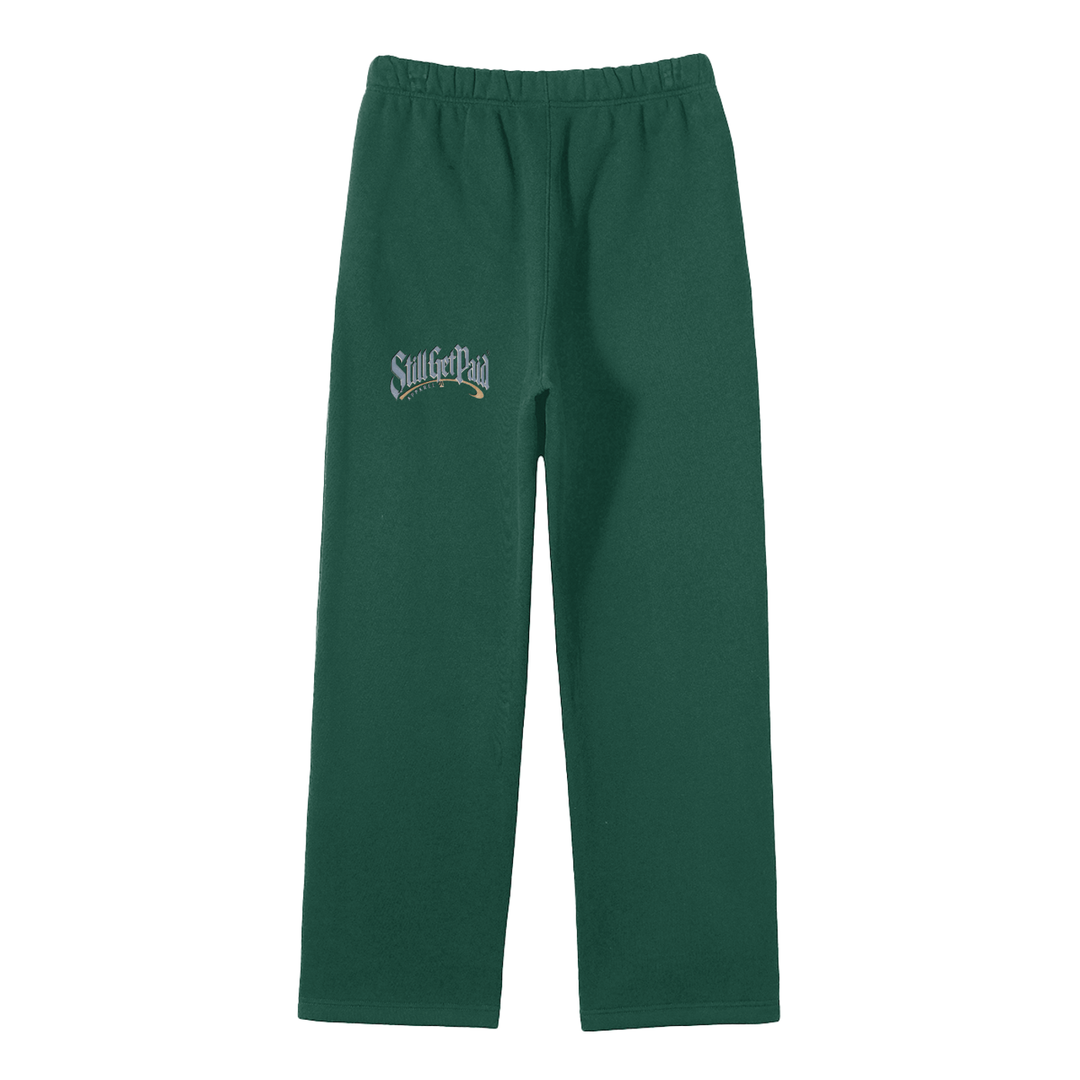 Unisex Solid Color Fleece Straight Leg Pants