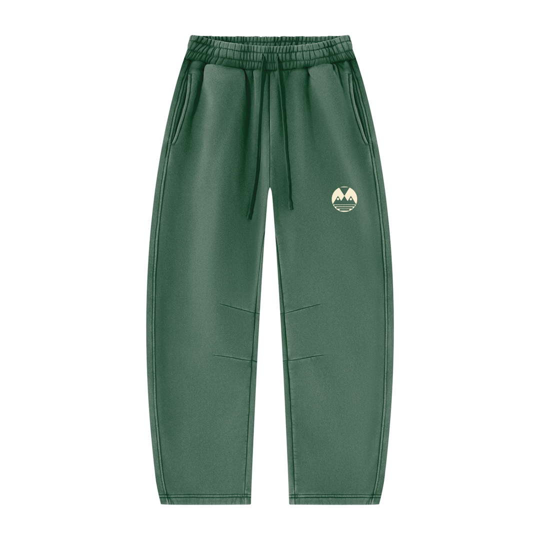 Unisex Vintage Wash Barrel Leg Fleece Sweatpants