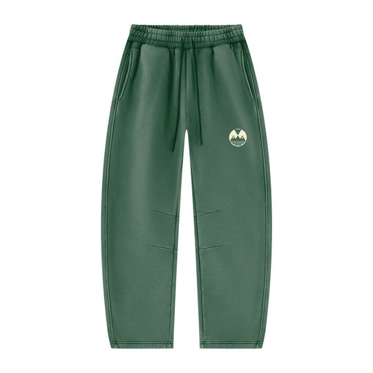 Unisex Vintage Wash Barrel Leg Fleece Sweatpants