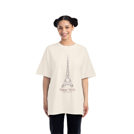ECELUGICH® NEW YORK / EIFFEL TOWER UNISEX OVERSIZE TEE SHIRT