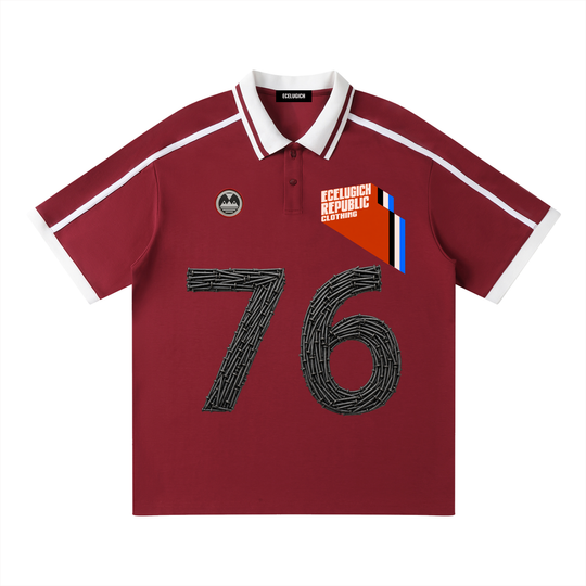 Unisex Contrast Piping Polo Shirt