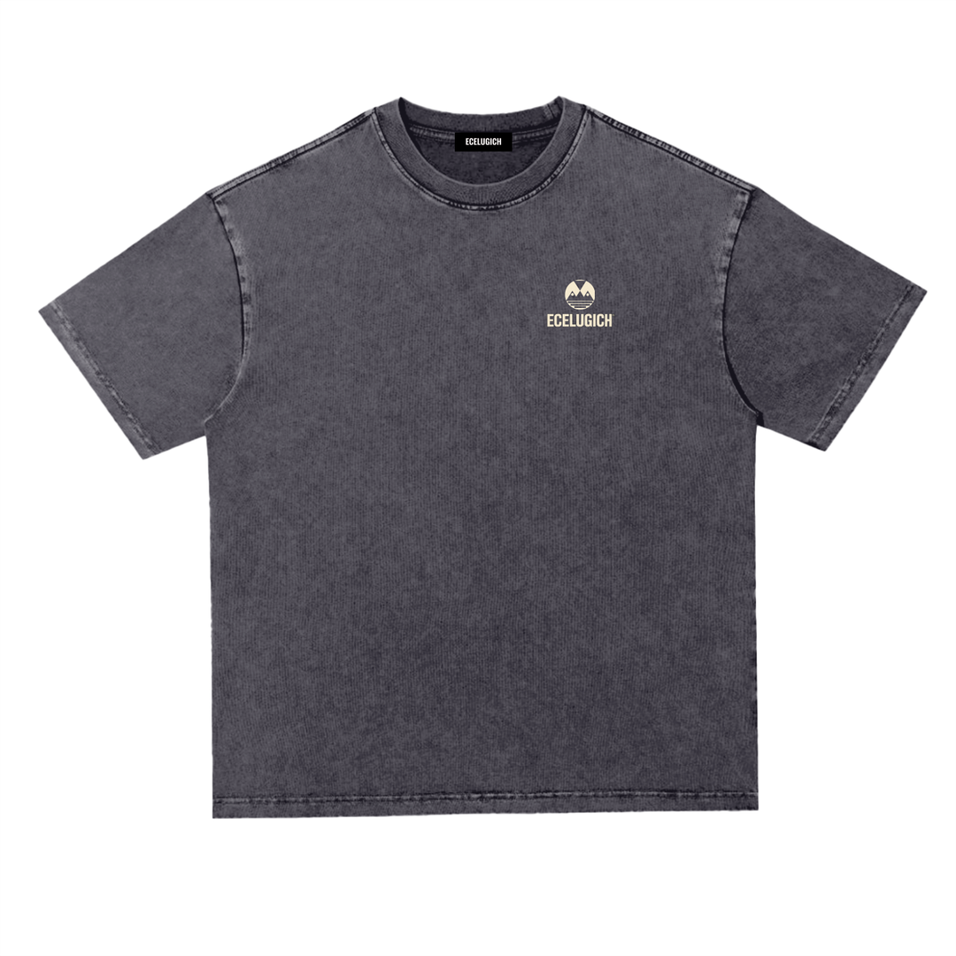 Snow Washed Heavyweight Oversize T-Shirt