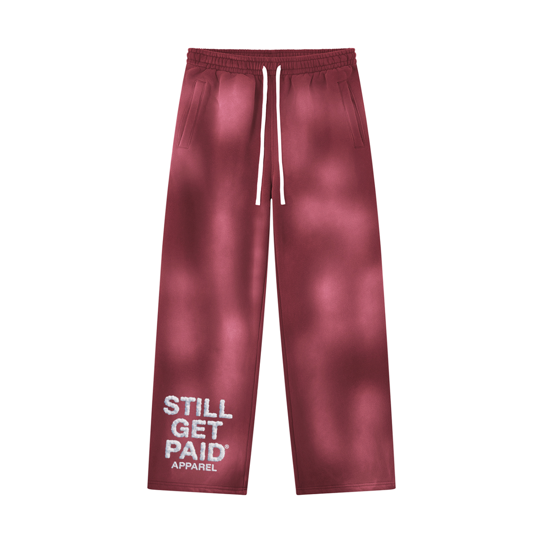 Unisex Sunfade Wide Leg Fleece Cloud Stacked Sweatpants