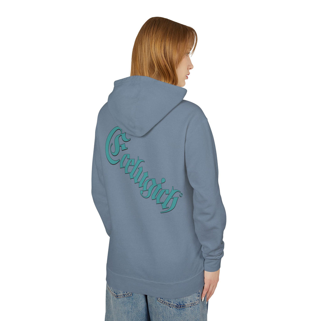 ECELUGICH® Walbaum Fraktur Cozy Unisex Lightweight Hooded Sweatshirt with Retro Typography