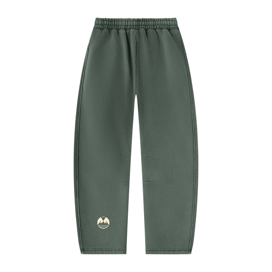 Unisex Vintage Wash Barrel Leg Fleece Sweatpants
